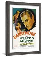 State's Attorney, Helen Twelvetrees, John Barrymore, 1932-null-Framed Art Print