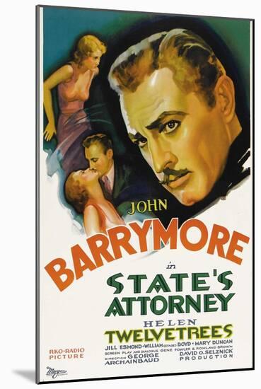 State's Attorney, Helen Twelvetrees, John Barrymore, 1932-null-Mounted Art Print