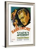 State's Attorney, Helen Twelvetrees, John Barrymore, 1932-null-Framed Art Print