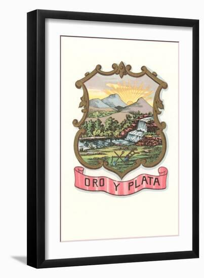 State Seal, Oro Y Plata-null-Framed Art Print