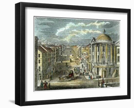 State Street, Albany, New York, USA, C1835-null-Framed Giclee Print