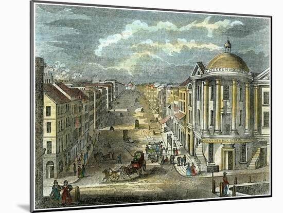 State Street, Albany, New York, USA, C1835-null-Mounted Giclee Print