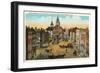 State Street, Boston, Mass., Illustration-null-Framed Art Print