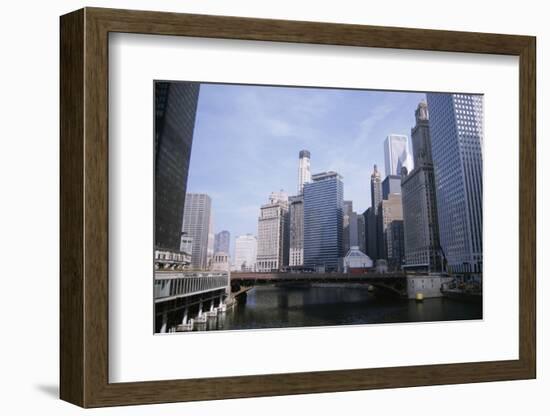 State Street Bridge Over Chicago River, Chicago, Illinois, USA-Jenny Pate-Framed Photographic Print