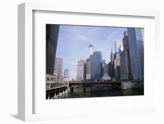 State Street Bridge Over Chicago River, Chicago, Illinois, USA-Jenny Pate-Framed Photographic Print