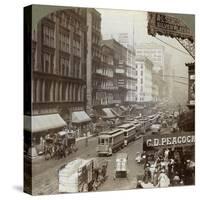 State Street, Chicago, Illinois, USA, 1908-Underwood & Underwood-Stretched Canvas