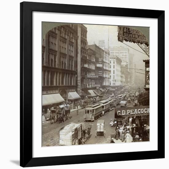 State Street, Chicago, Illinois, USA, 1908-Underwood & Underwood-Framed Giclee Print