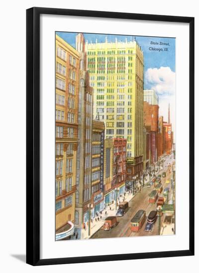 State Street, Chicago, Illinois-null-Framed Art Print