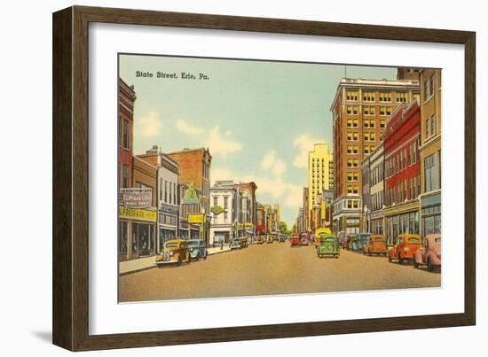 State Street, Erie, Pennsylvania-null-Framed Art Print