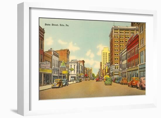 State Street, Erie, Pennsylvania-null-Framed Art Print