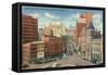 State Street from Plaza, Albany, New York-null-Framed Stretched Canvas