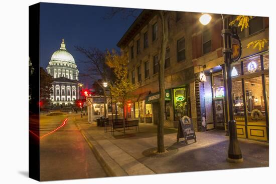 State Street in Downtown Madison, Wisconsin, USA-Chuck Haney-Stretched Canvas