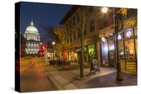 State Street in Downtown Madison, Wisconsin, USA-Chuck Haney-Stretched Canvas