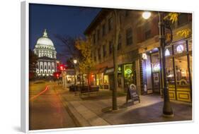 State Street in Downtown Madison, Wisconsin, USA-Chuck Haney-Framed Photographic Print