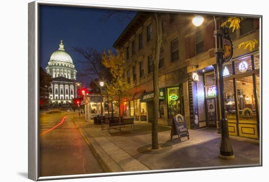 State Street in Downtown Madison, Wisconsin, USA-Chuck Haney-Framed Photographic Print