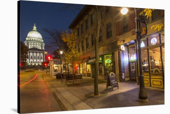 State Street in Downtown Madison, Wisconsin, USA-Chuck Haney-Stretched Canvas