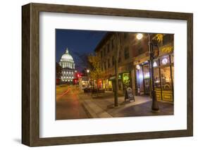 State Street in Downtown Madison, Wisconsin, USA-Chuck Haney-Framed Photographic Print