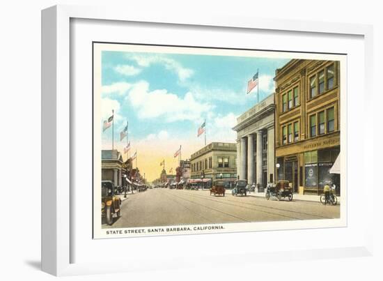 State Street, Santa Barbara, California-null-Framed Art Print