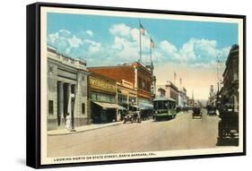 State Street, Santa Barbara, California-null-Framed Stretched Canvas