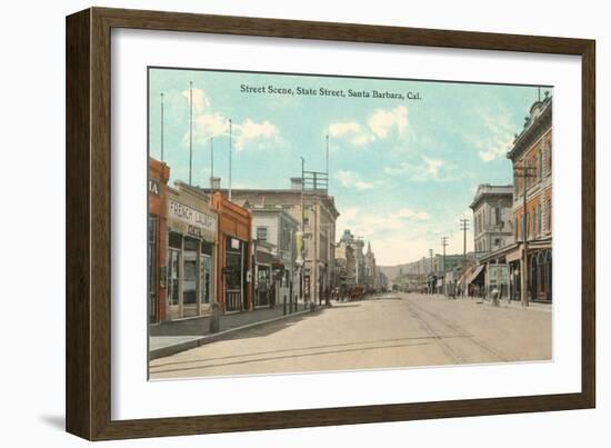 State Street, Santa Barbara, California-null-Framed Art Print