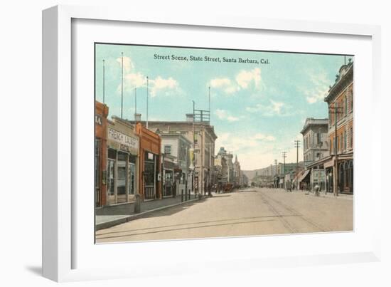 State Street, Santa Barbara, California-null-Framed Art Print