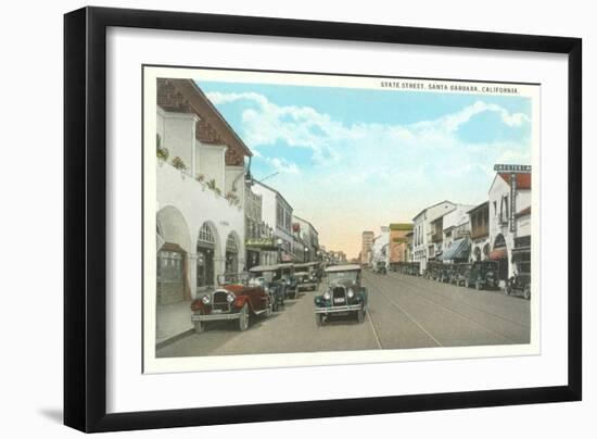State Street, Santa Barbara, California-null-Framed Art Print