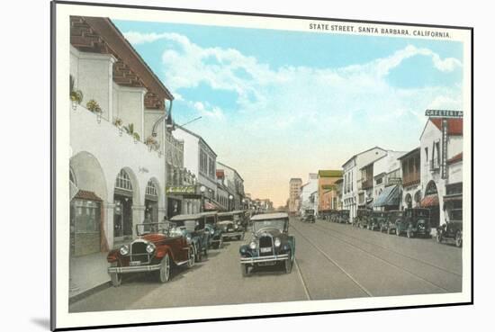 State Street, Santa Barbara, California-null-Mounted Art Print