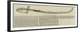 State Sword Presented to General Kalergi-null-Framed Premium Giclee Print