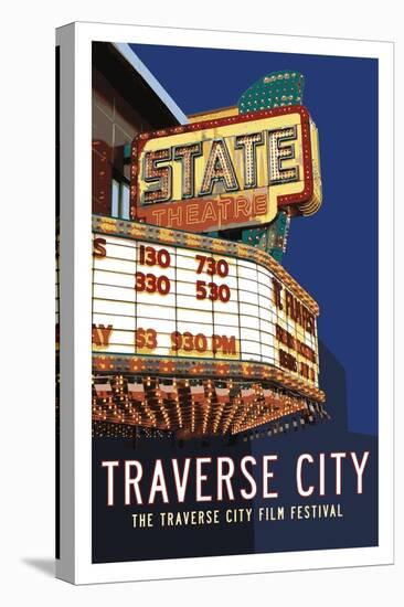 State Theater Poster-Michael Jon Watt-Stretched Canvas