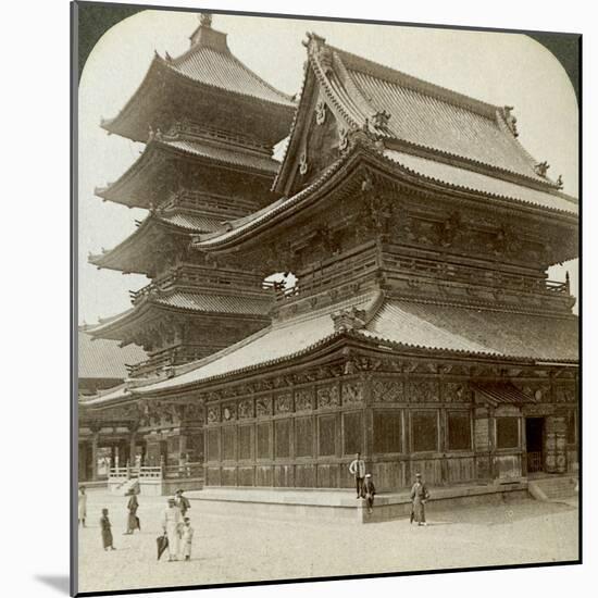 Stately Splendour of the Shitenno-Ji Temple, Osaka, Japan, 1904-Underwood & Underwood-Mounted Photographic Print