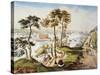 Staten Island and Narrows-Currier & Ives-Stretched Canvas