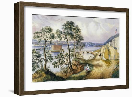 Staten Island and the Narrows from Fort Hamilton, N.Y., C.1861-Frances Flora Bond Palmer-Framed Giclee Print