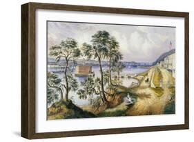 Staten Island and the Narrows from Fort Hamilton, N.Y., C.1861-Frances Flora Bond Palmer-Framed Giclee Print