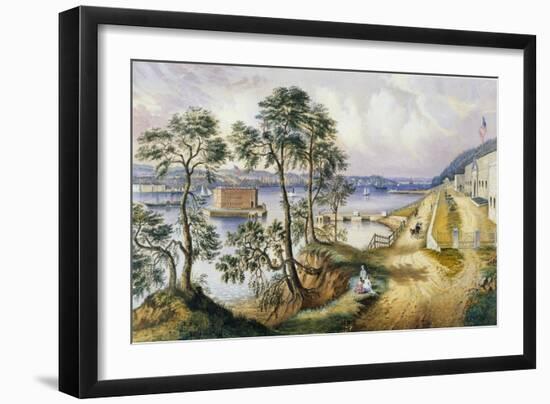 Staten Island and the Narrows from Fort Hamilton, N.Y., C.1861-Frances Flora Bond Palmer-Framed Giclee Print