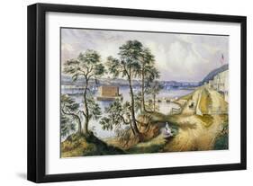 Staten Island and the Narrows from Fort Hamilton, N.Y., C.1861-Frances Flora Bond Palmer-Framed Giclee Print
