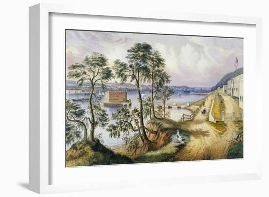 Staten Island and the Narrows from Fort Hamilton, N.Y., C.1861-Frances Flora Bond Palmer-Framed Giclee Print