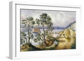 Staten Island and the Narrows from Fort Hamilton, N.Y., C.1861-Frances Flora Bond Palmer-Framed Giclee Print