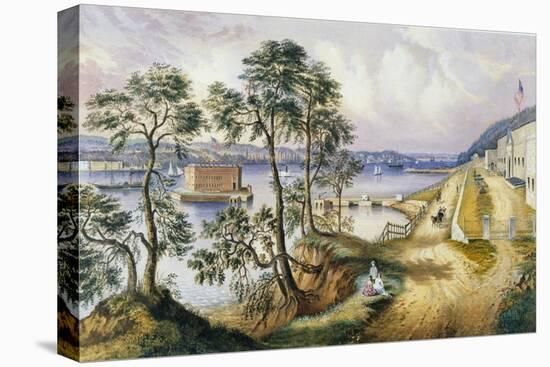 Staten Island and the Narrows from Fort Hamilton, N.Y., C.1861-Frances Flora Bond Palmer-Stretched Canvas