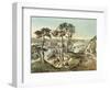 Staten Island and the Narrows from Fort Hamilton-Currier & Ives-Framed Giclee Print