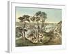 Staten Island and the Narrows from Fort Hamilton-Currier & Ives-Framed Giclee Print