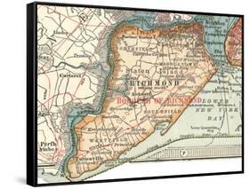 Staten Island (C. 1900)-Encyclopaedia Britannica-Framed Stretched Canvas