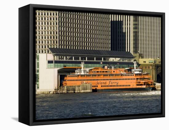 Staten Island Ferry, Business District, Lower Manhattan, New York City, New York, USA-R H Productions-Framed Stretched Canvas