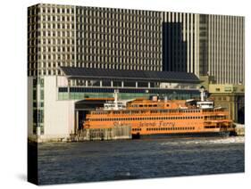 Staten Island Ferry, Business District, Lower Manhattan, New York City, New York, USA-R H Productions-Stretched Canvas