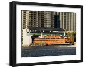 Staten Island Ferry, Business District, Lower Manhattan, New York City, New York, USA-R H Productions-Framed Photographic Print