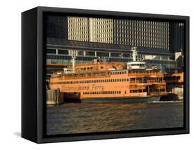 Staten Island Ferry, Business District, Lower Manhattan, New York City, New York, USA-R H Productions-Framed Stretched Canvas