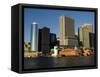 Staten Island Ferry, Business District, Lower Manhattan, New York City, New York, USA-Robert Harding-Framed Stretched Canvas