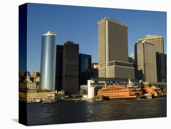 Staten Island Ferry, Business District, Lower Manhattan, New York City, New York, USA-Robert Harding-Stretched Canvas