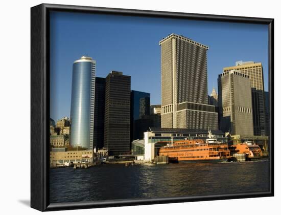 Staten Island Ferry, Business District, Lower Manhattan, New York City, New York, USA-Robert Harding-Framed Photographic Print