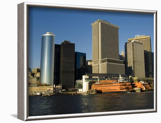 Staten Island Ferry, Business District, Lower Manhattan, New York City, New York, USA-Robert Harding-Framed Photographic Print