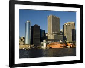 Staten Island Ferry, Business District, Lower Manhattan, New York City, New York, USA-Robert Harding-Framed Photographic Print